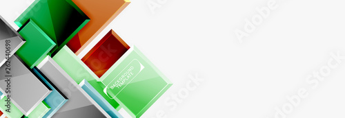 Minimal square banner abstract background