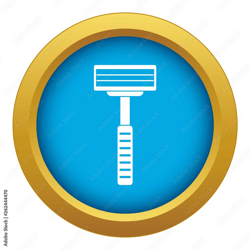 Razor icon blue vector isolated on white background for any design Razor icon blue vector isolated on white background for any design