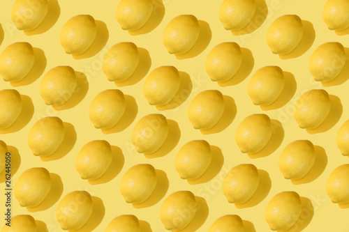 lemon on yellow background