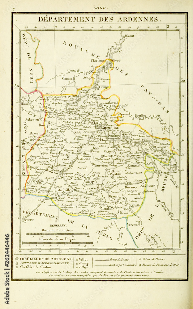Obraz premium Old map. Engraving image