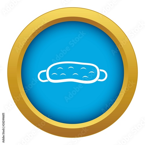 Sleeping mask icon blue vector isolated on white background for any design