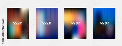 Set of modern abstract covers. Cover design with a dynamic colorful gradient of halftone. Vector background.