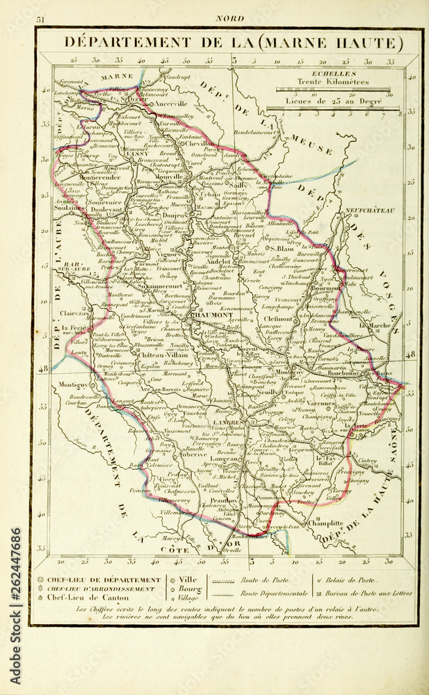 Naklejka premium Old map. Engraving image