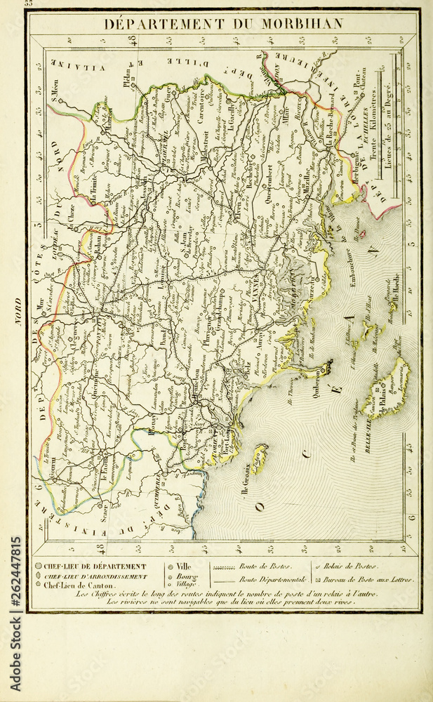 Fototapeta premium Old map. Engraving image