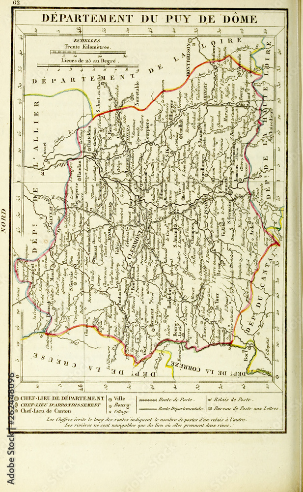 Fototapeta premium Old map. Engraving image