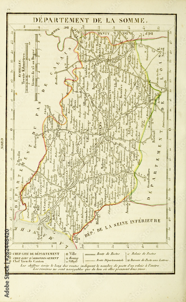 Old map. Engraving image