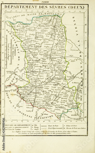 Old map. Engraving image