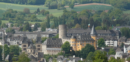aerial view of Mayen from the castle