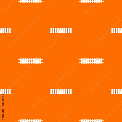 Locomotive railroad pattern vector orange for any web design best