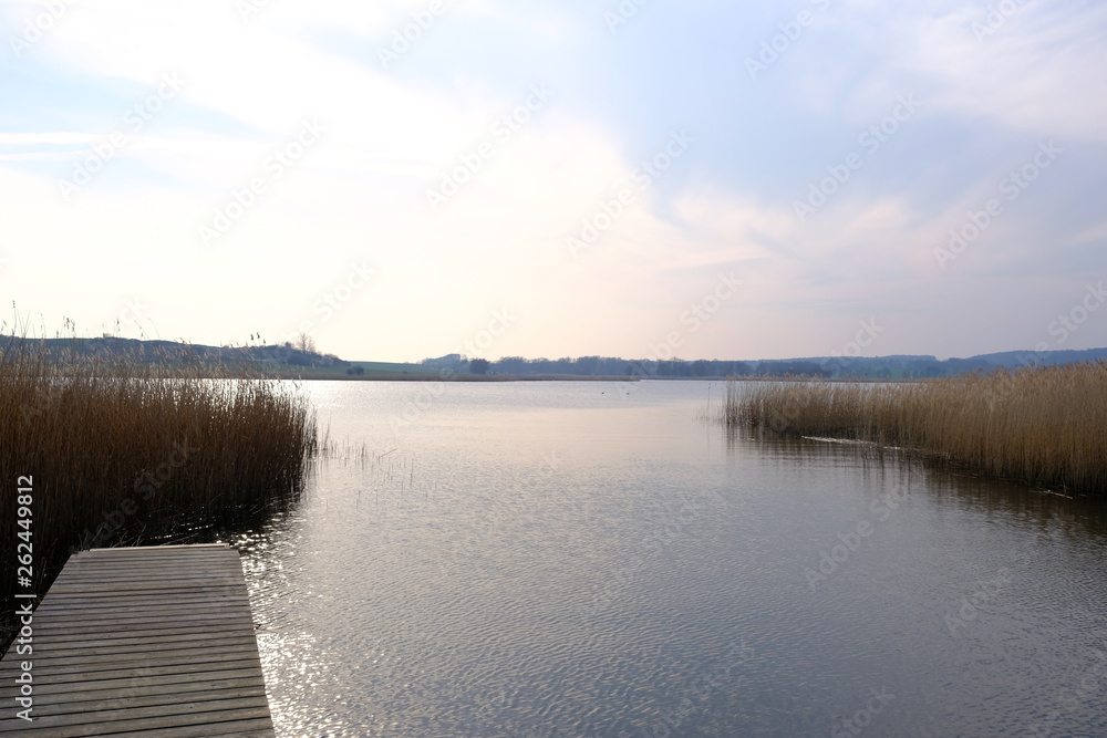 landscape with lake and clouds landscape with lake and clouds