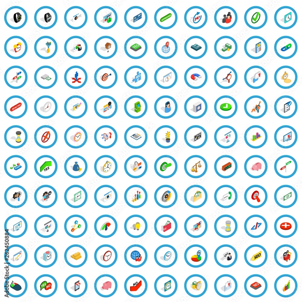 100 trade icons set in isometric 3d style for any design vector illustration 100 trade icons set in isometric 3d style for any design vector illustration