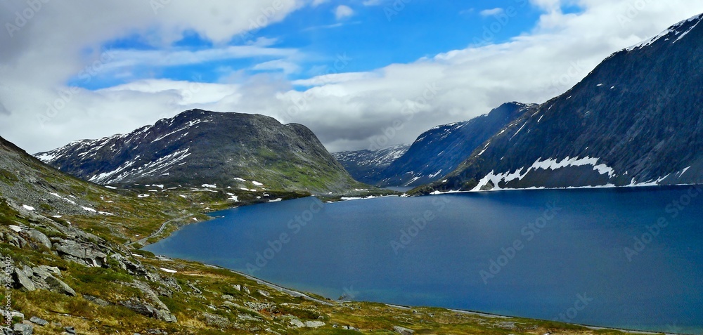 Norway-panoramic view on the lake Djupvatnet