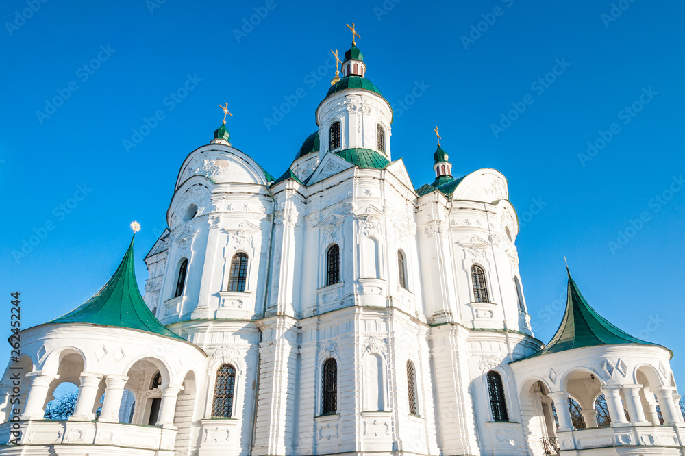 Cathedral of the Nativity of the Blessed Virgin in Ukrainian baroque style, Kozelets town, Chernigov province, Ukraine