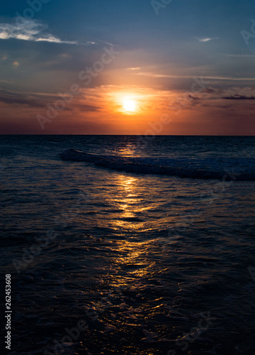 sunset over the sea