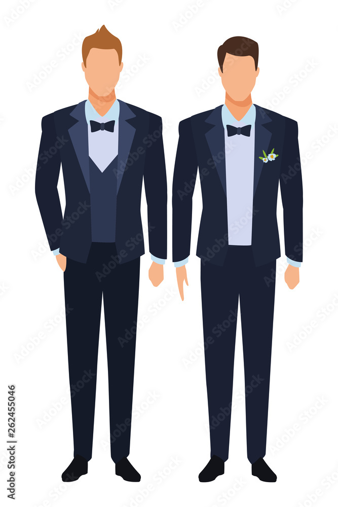 men wearing tuxedo