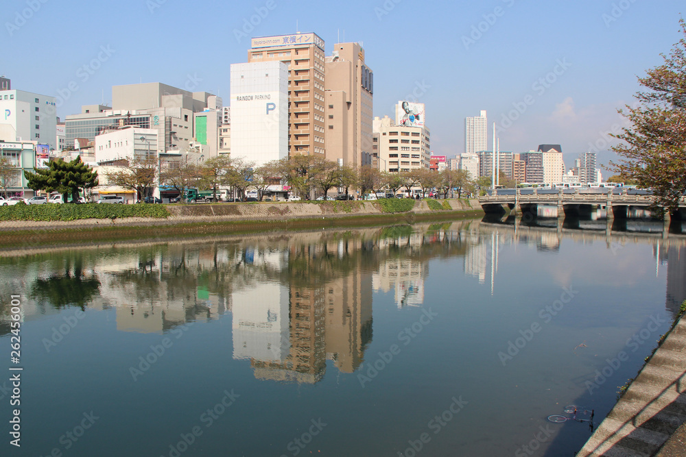 enkogawa river in hiroshima (japan)