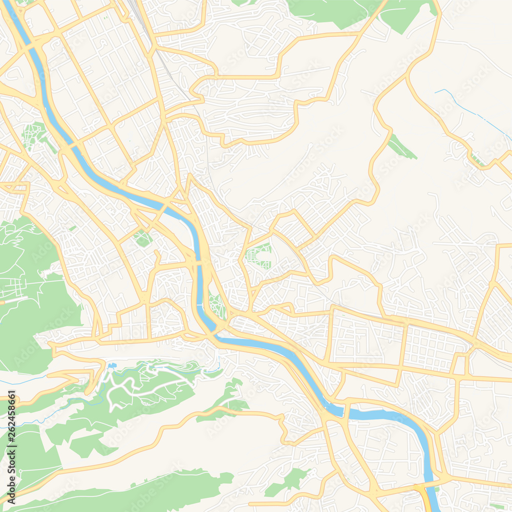 Tbilisi, Georgia printable map