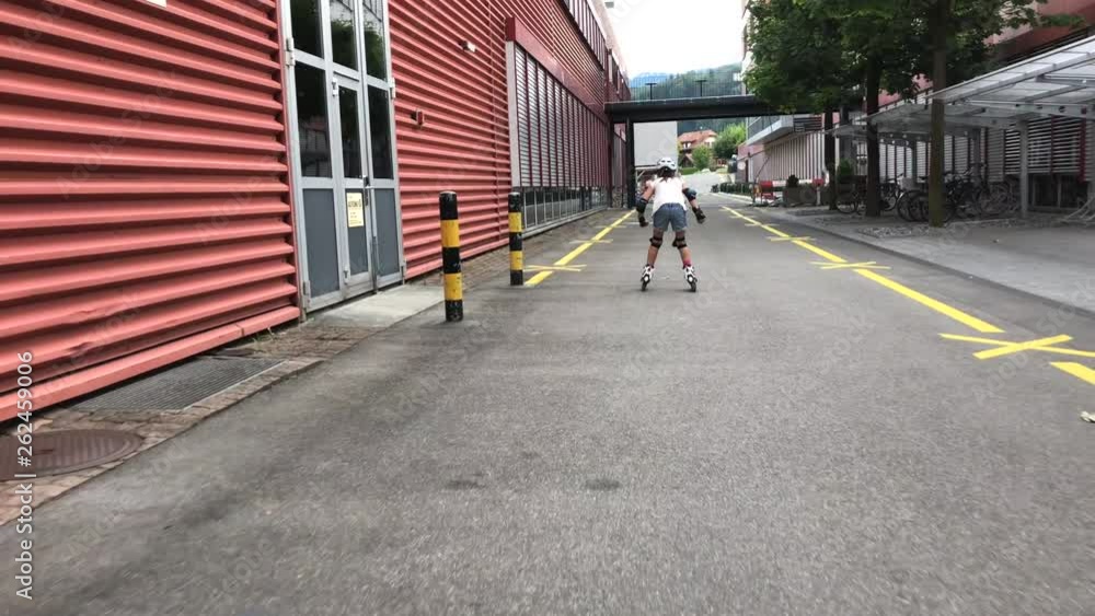 custom made wallpaper toronto digitalGirl is inline skating beginner