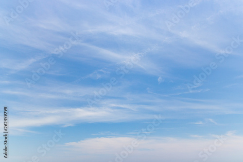 Fototapeta Naklejka Na Ścianę i Meble -  Transparent blue sky with clouds and atmospheric afternoon.