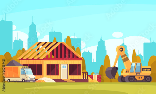 Construction Horizontal Background
