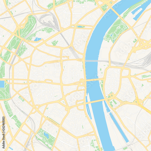 Koln, Germany printable map