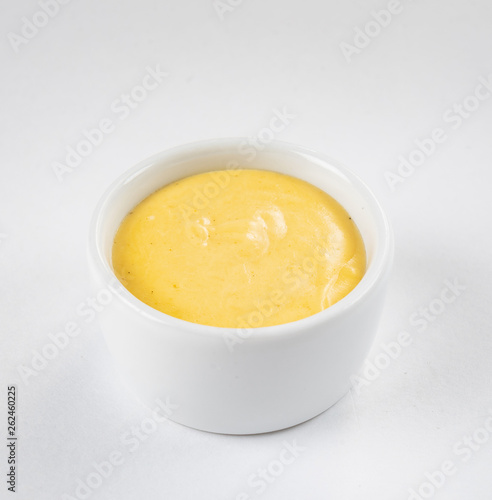 mustard sauce in the bowl
