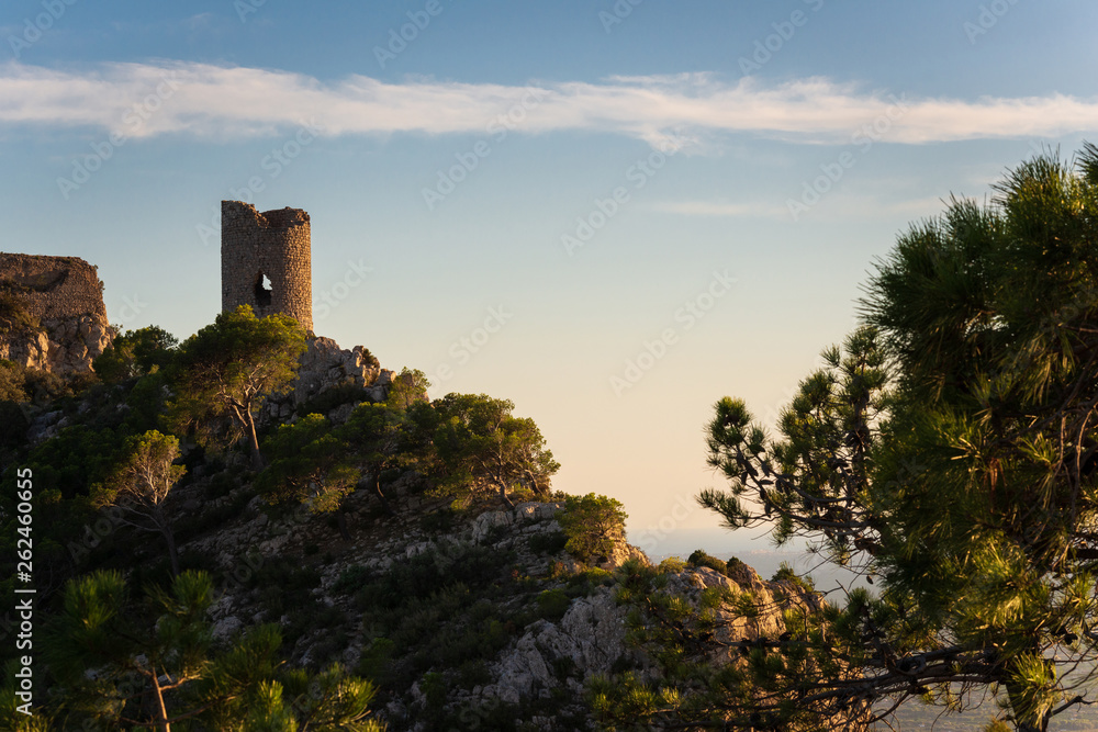 Torre del castillo de Montornés. Benicassim. Castellón. Comunidad Valenciana. España