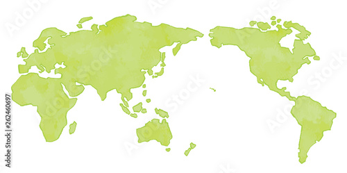 Fototapeta Naklejka Na Ścianę i Meble -  世界地図　手描き　ベクター