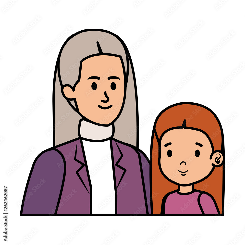 cute grandmother with grandaughter cute grandmother with grandaughter