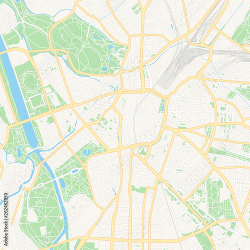 Leipzig, Germany printable map