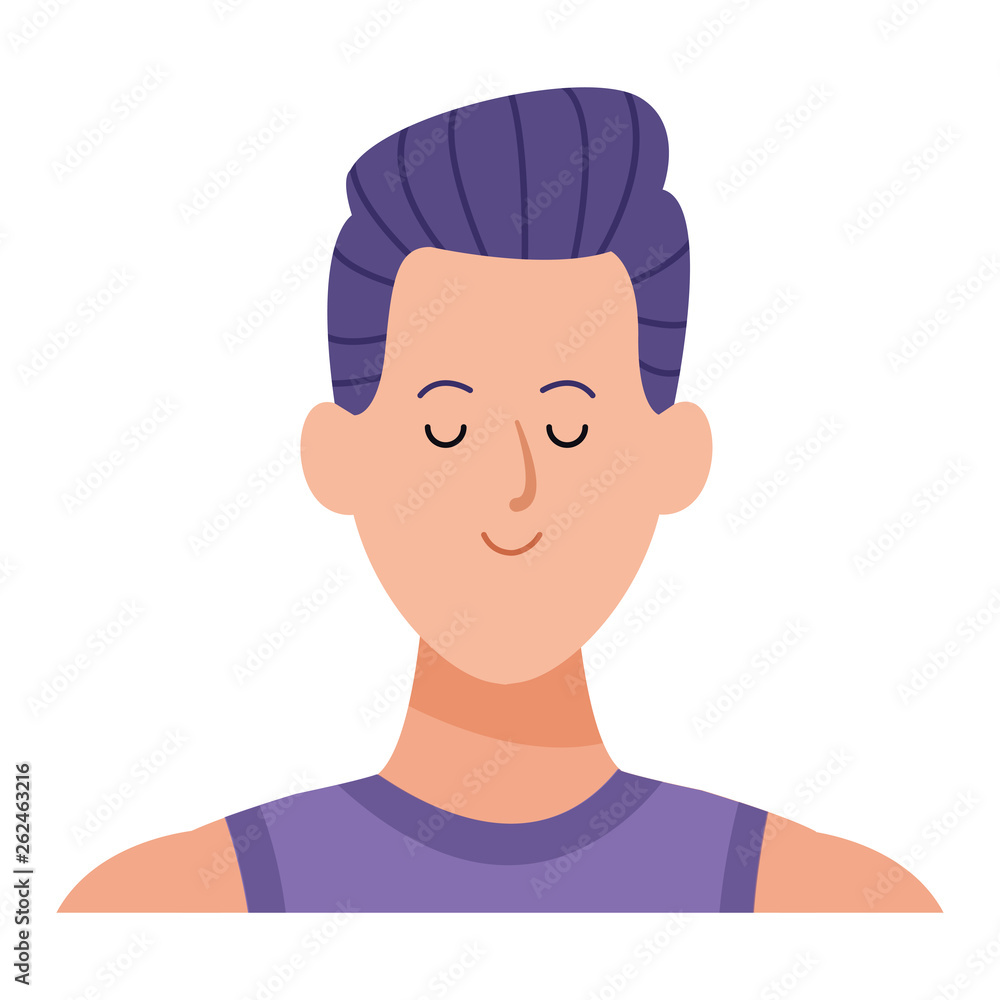 man portrait avatar cartoon character