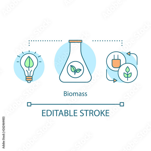 Biomass energy concept icon