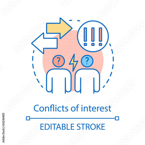 Conflicts of interest concept icon