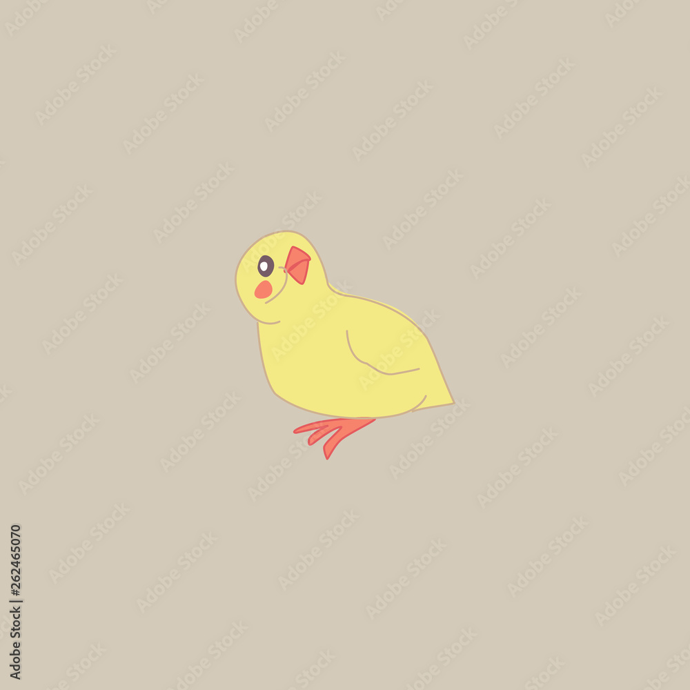 cute chick stands sideways and looks cute chick stands sideways and looks