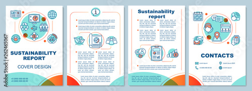 Sustainability report brochure template layout