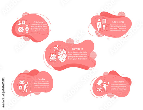 Human lifecycle stages concept illustrations