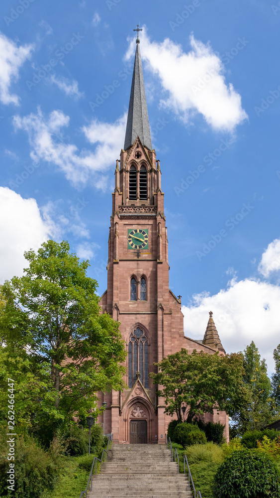 the red sand stone church at Nagold Germany