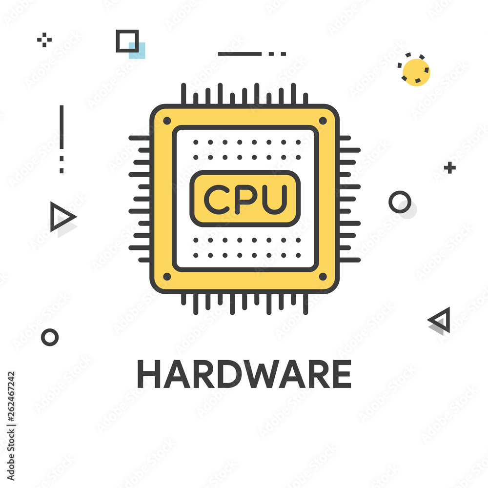 Hardware Colored Line Icon Hardware Colored Line Icon