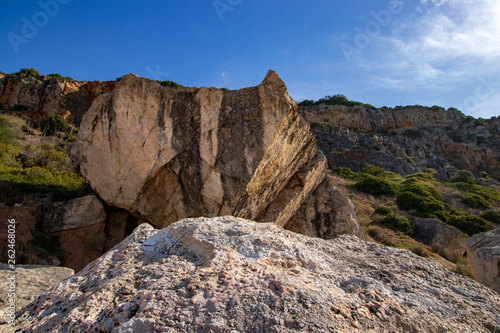 rocks on the california beach, Sesimbra