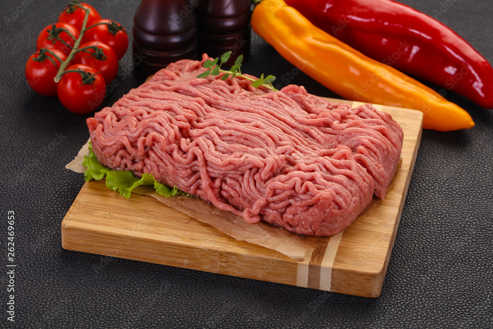 Raw turkey minced meat Raw turkey minced meat
