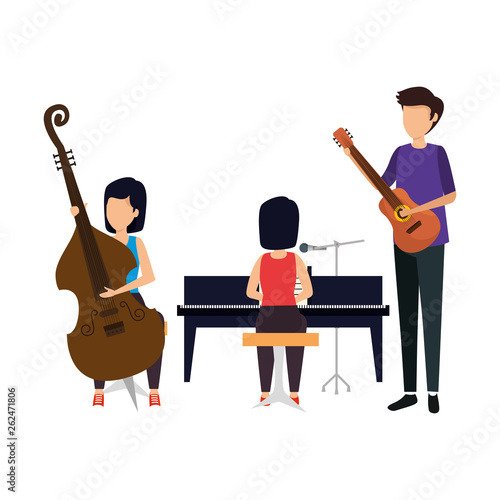 musical group playing instruments