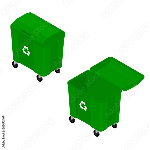 Garbage trash container