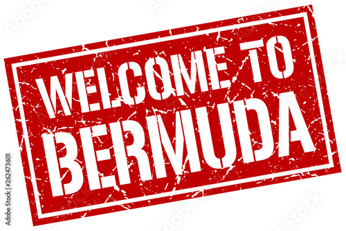 welcome to Bermuda stamp