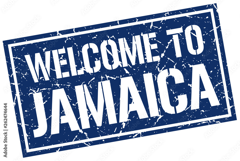 welcome to Jamaica stamp