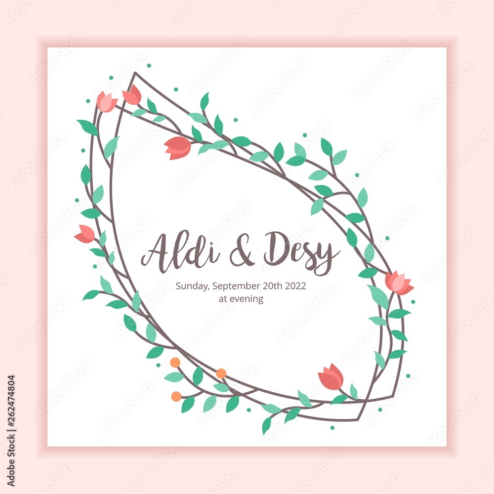 Wedding Invitation Floral Frame Decoration Background Wedding Invitation Floral Frame Decoration Background