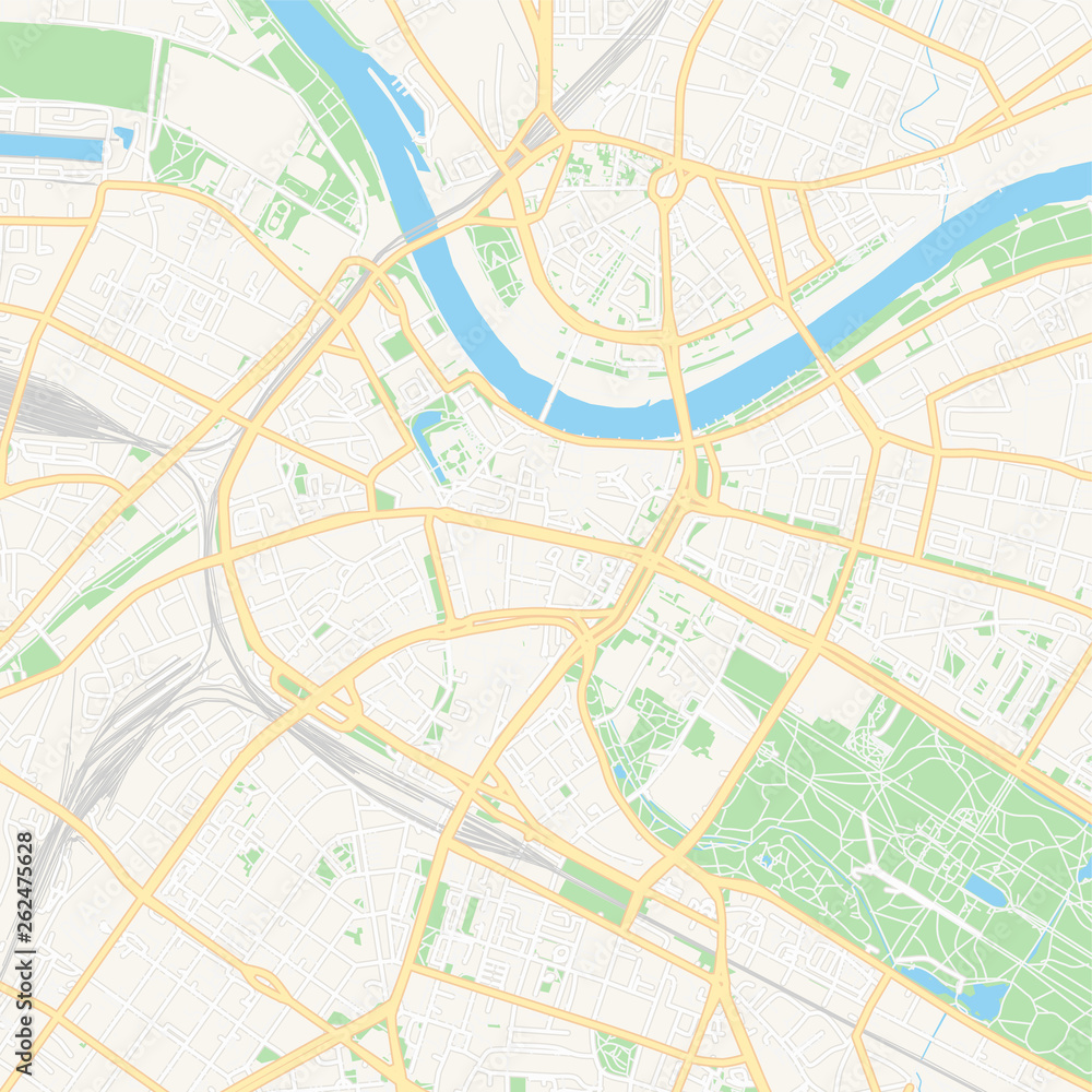 Dresden, Germany printable map