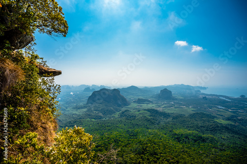 Edge of the cliff at Dragon Crest or Tab Kak Hang Nak Hill Nature Trail. View point photo