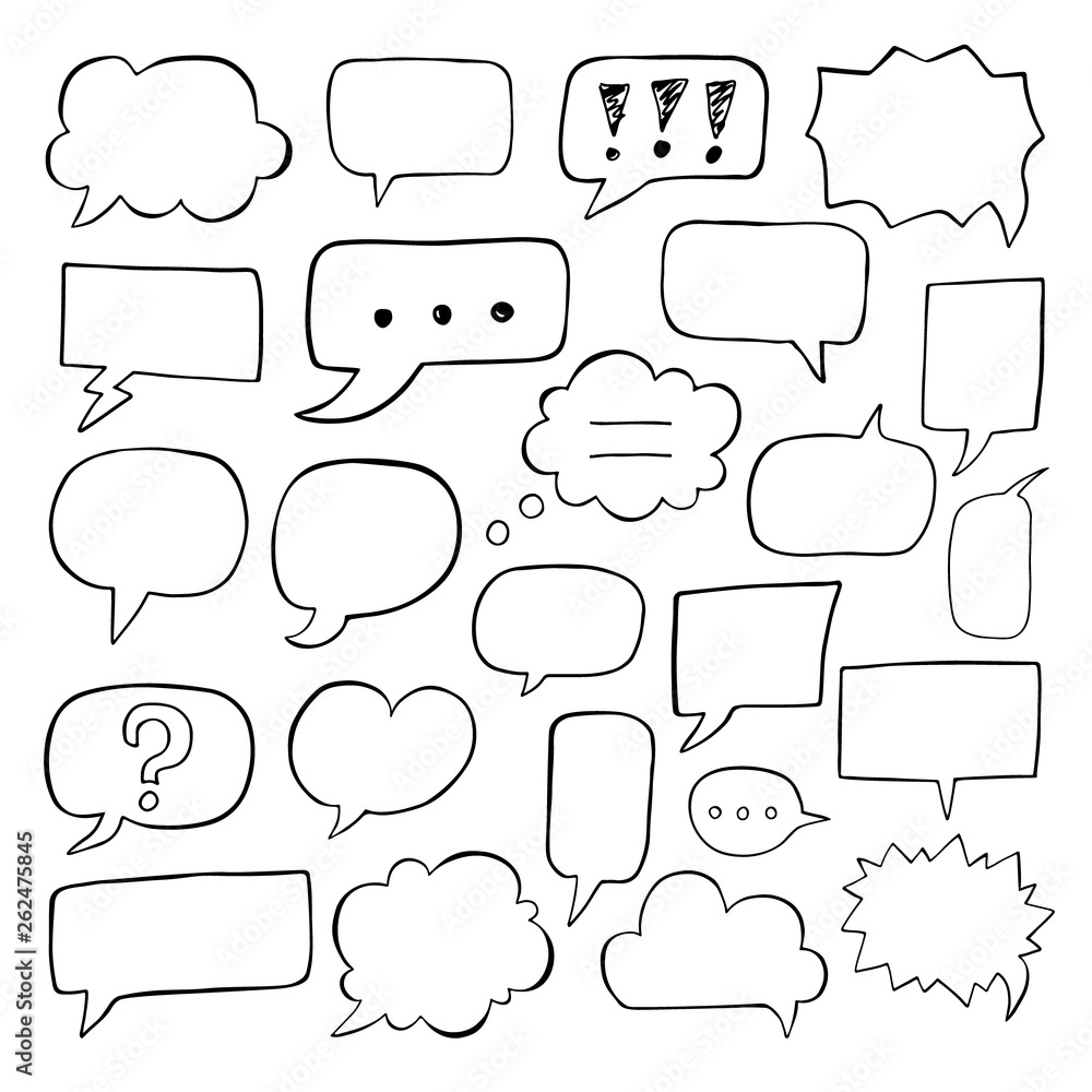 Blank empty speech bubbles for infographics vector illustration Blank empty speech bubbles for infographics vector illustration
