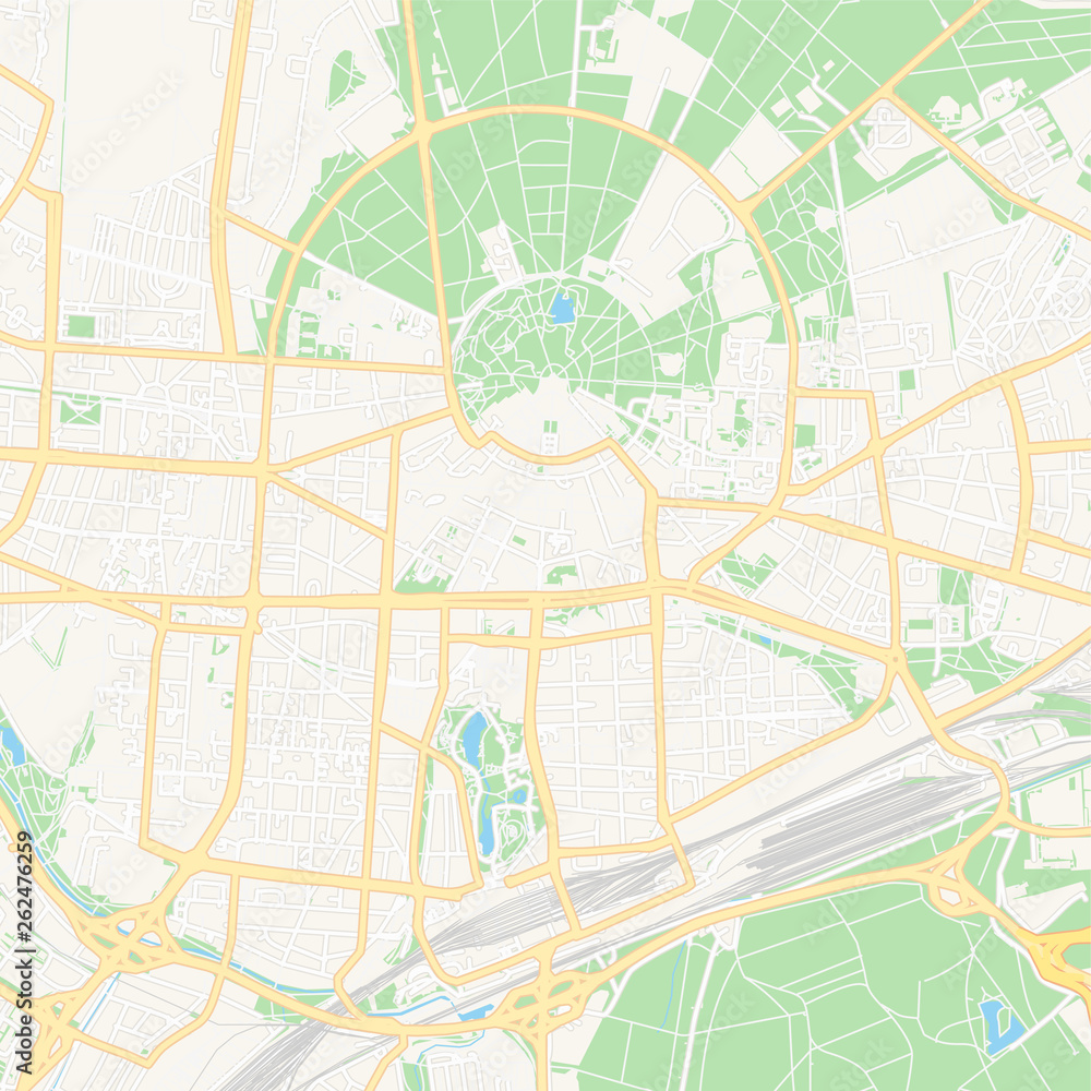 Fototapeta premium Mapa Karlsruhe, Niemcy do druku