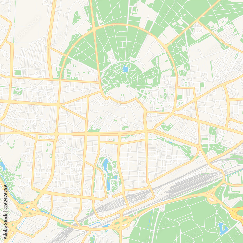 Karlsruhe, Germany printable map